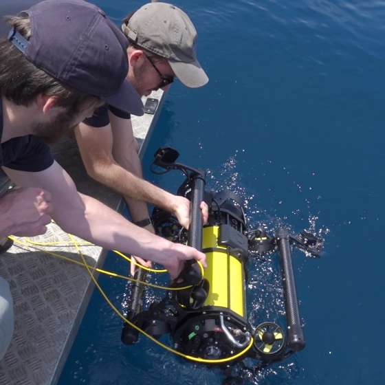 Boxfish Luna sea deployment from the boat team of two