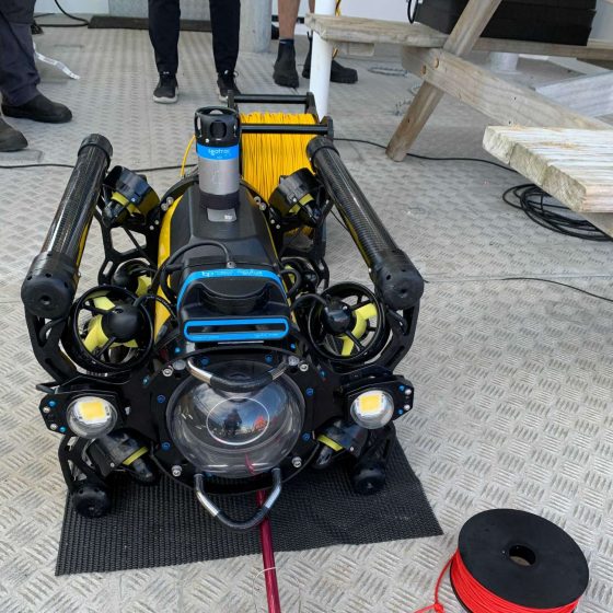 Boxfish ROV with Blueprint Subsea USBL and Multibeam Sonar during underwater search and recovery mission