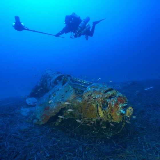 The Boxfish 360 in use filming an underwater cultural heritage site in Malta