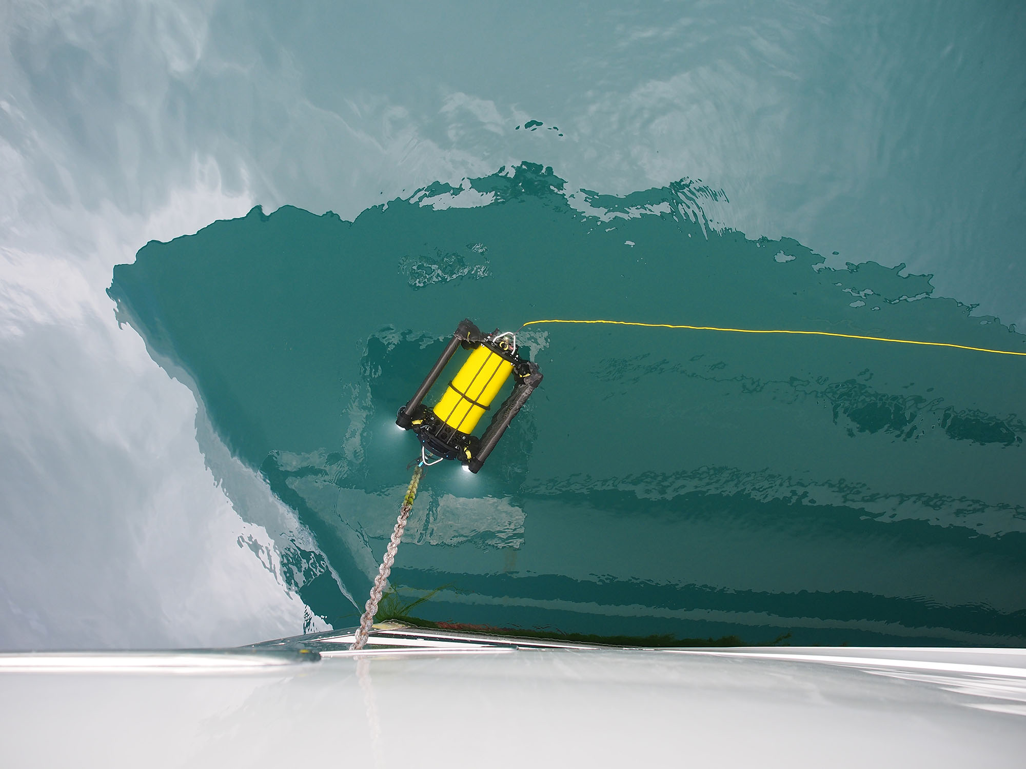 Boxfish ROV in water. Image for Hutchwilco NZ Boat Show 2022