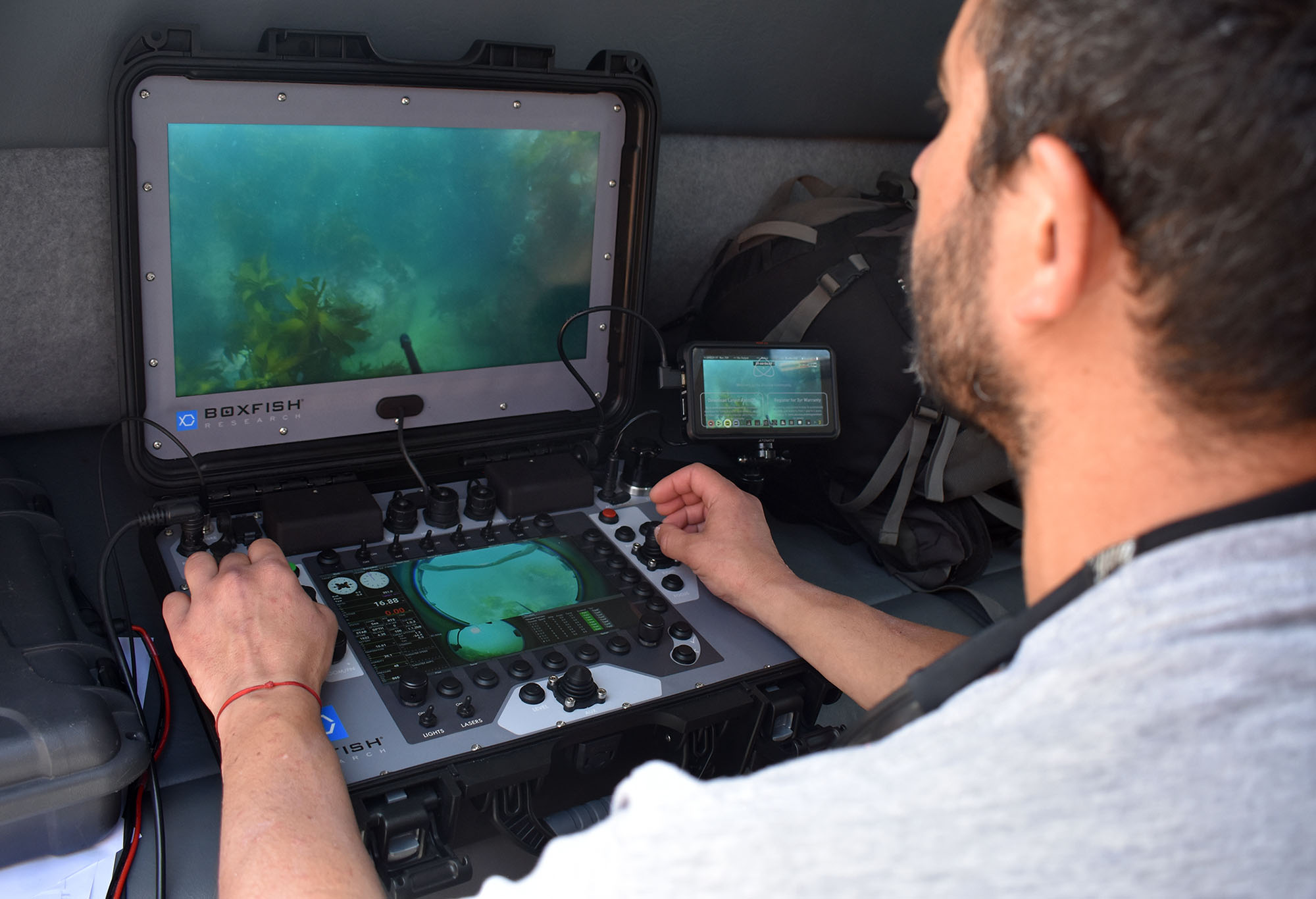 Boxfish ROV Controle Console. Image for Hutchwilco NZ Boat Show 2022