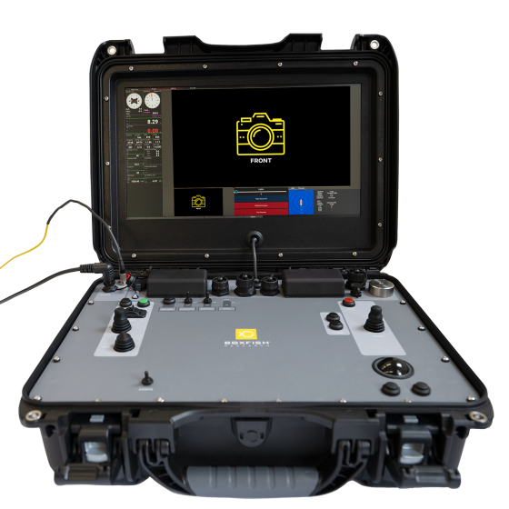 Boxfish Alpha ROV control console open