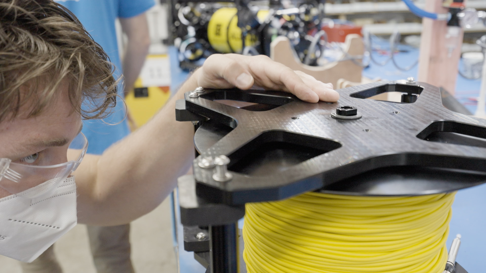 Assembling a Boxfish ROV Tether Reel in Production