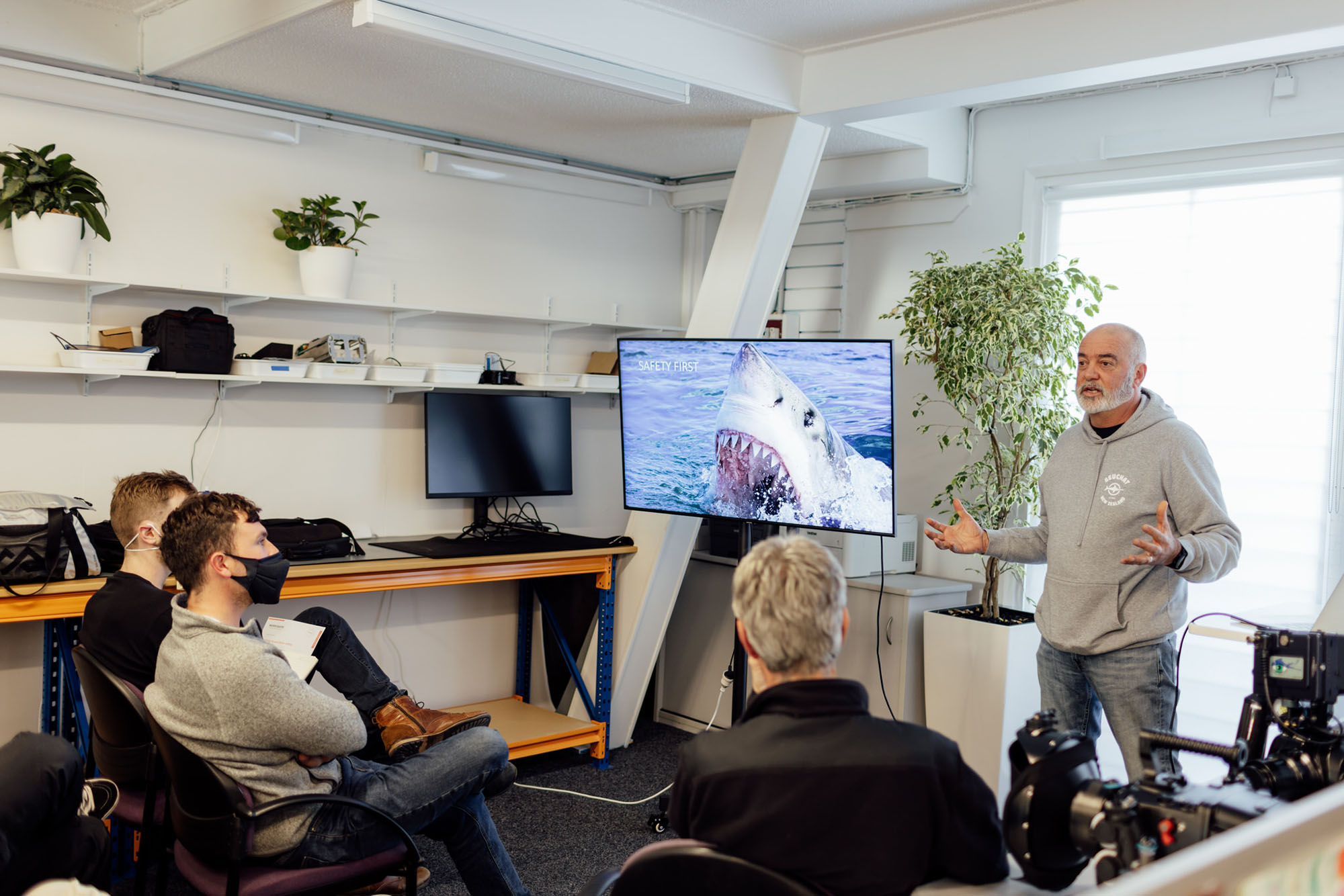 Mike Bhana Presenting on Underwater Wildlife Filmmaking