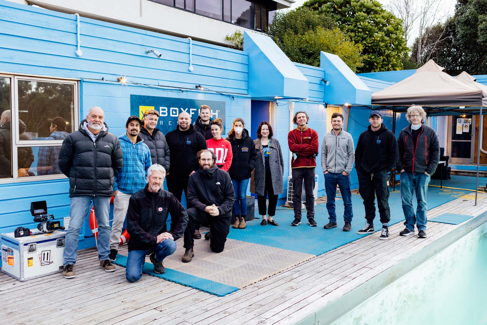 Underwater Cinematography Course Participants, Presenters & Assistants at Boxfish Research HQ
