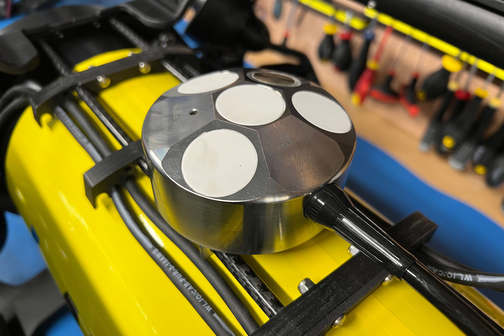 DVL Sensor Mounted Beneath the Boxfish ROV