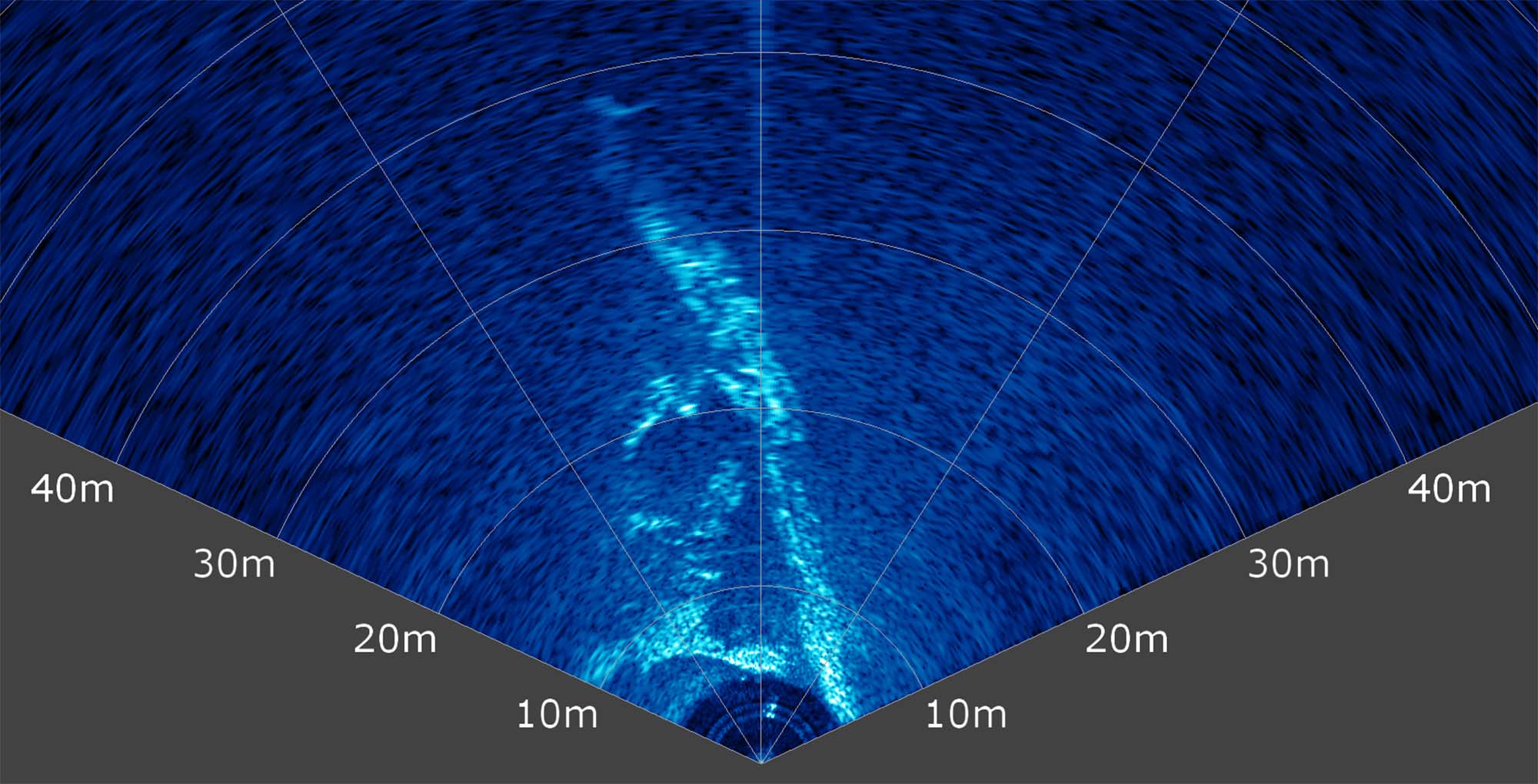 Sonar imaging taken at the entrance of the crystal cave