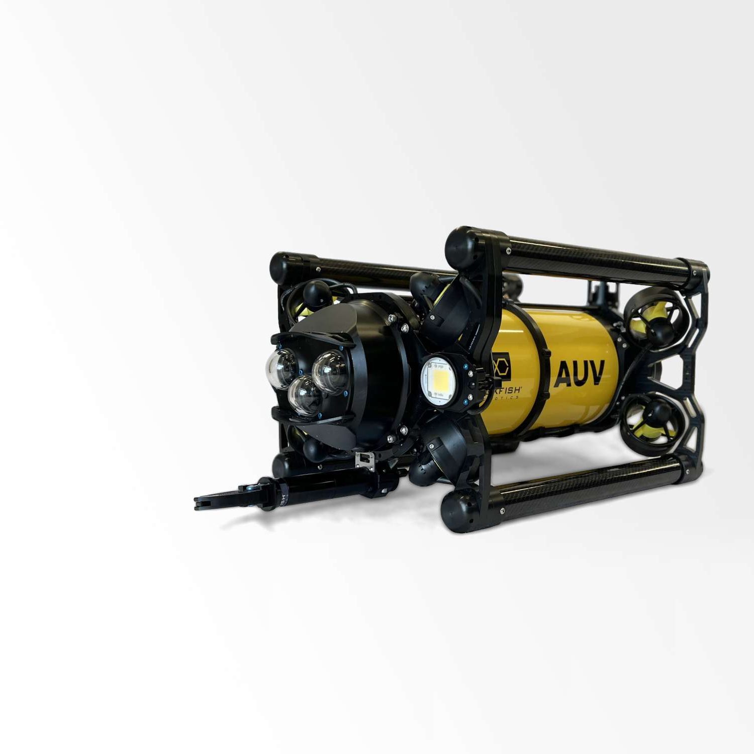 Boxfish AUV autonomous drone with machine vision cameras and the grabber