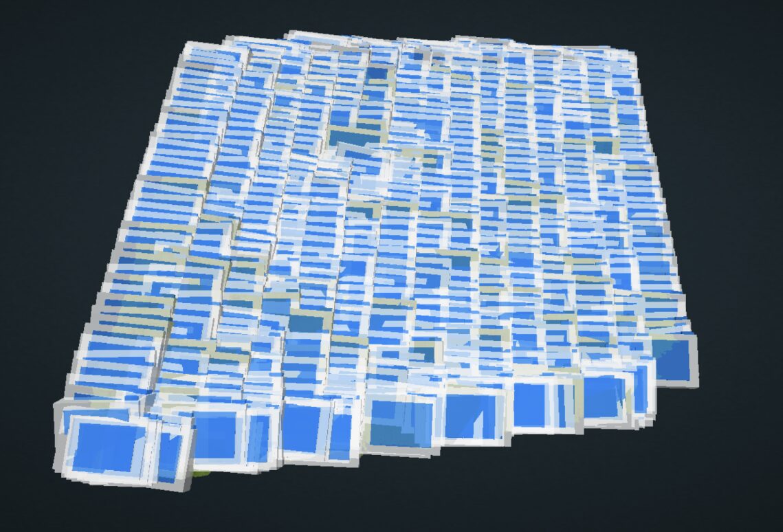 800 overlapping images created by Boxfish AUV during its lake mission